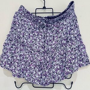 ZARA Floral Mini SKORT